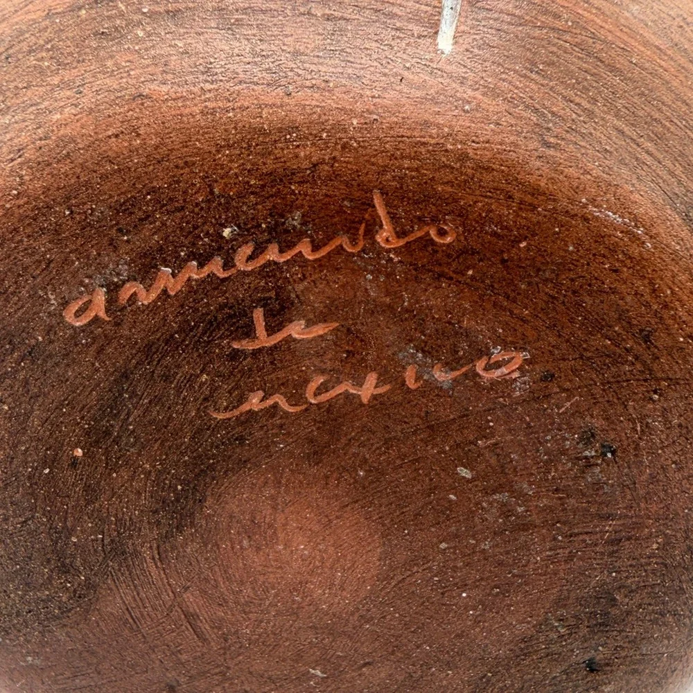 Armando de Mexico Signed Pottery‎ Vase Terracotta Aztec Home Decor